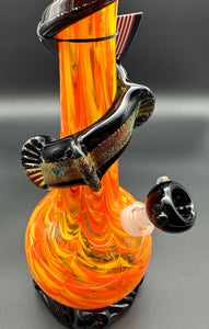 14mm Fire Dichro Textured Wrap by Noble Glass