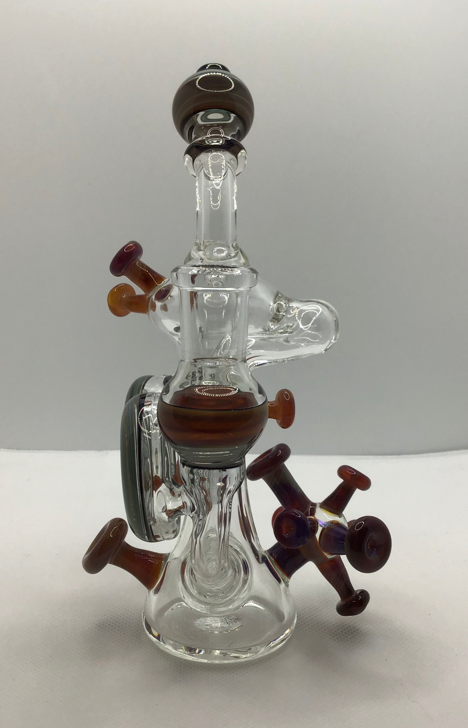 Covid Molecule 14mm Recycler Rig Set from Bingersinc Glass