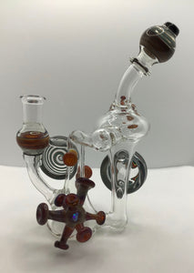 Covid Molecule 14mm Recycler Rig Set from Bingersinc Glass