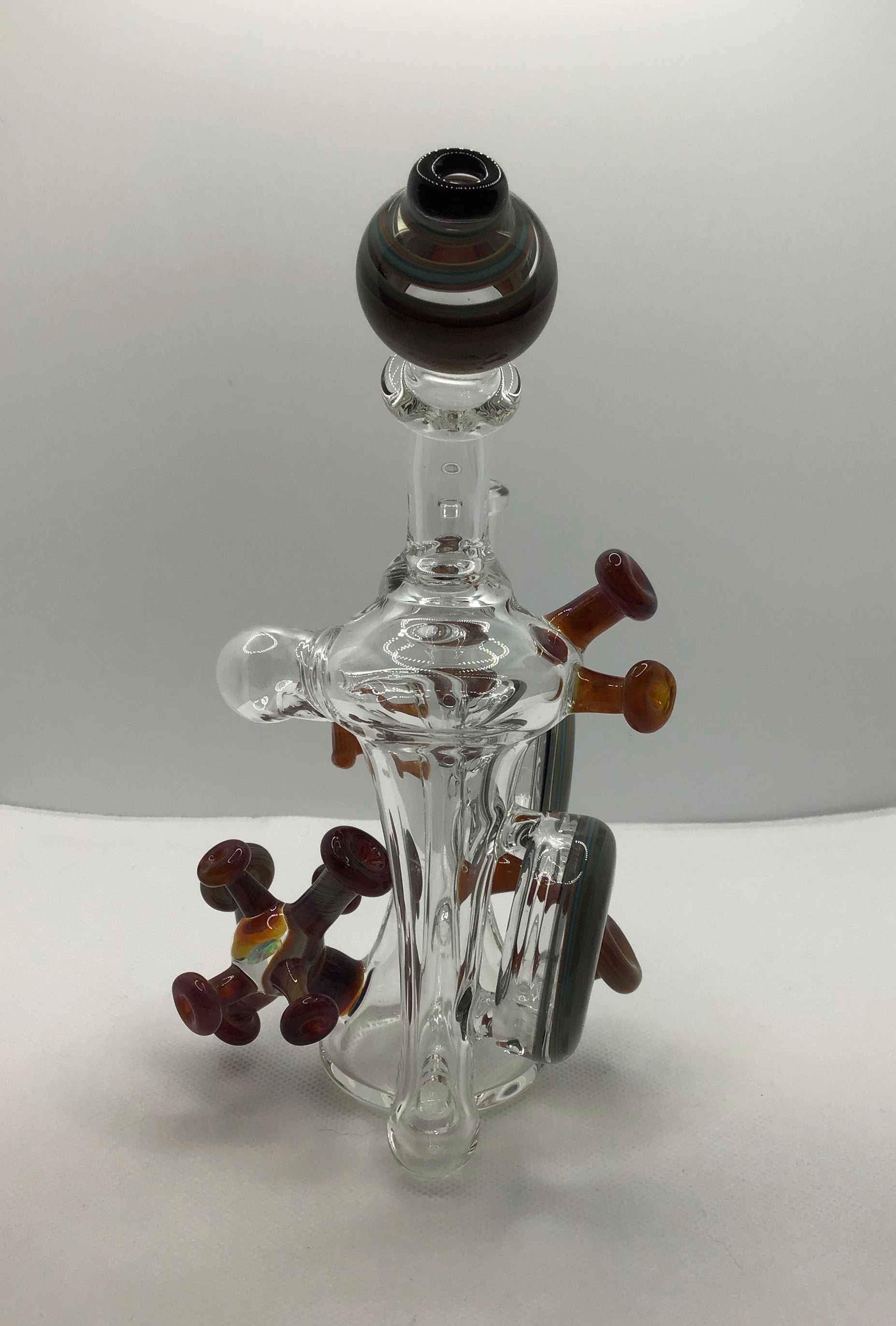 Covid Molecule 14mm Recycler Rig Set from Bingersinc Glass