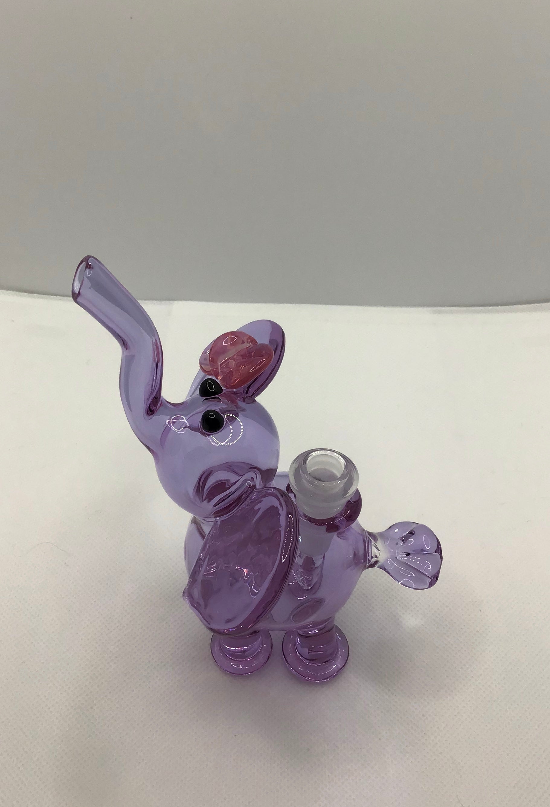 10mm Gemini Mini Elephant with wisteria bow set by Flame Princess Glass