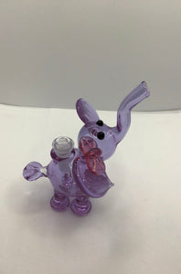 10mm Gemini Mini Elephant with wisteria bow set by Flame Princess Glass