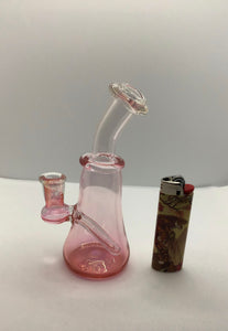 10mm silver x gold fume fade tube by Slynxx Glass