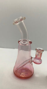 10mm silver x gold fume fade tube by Slynxx Glass