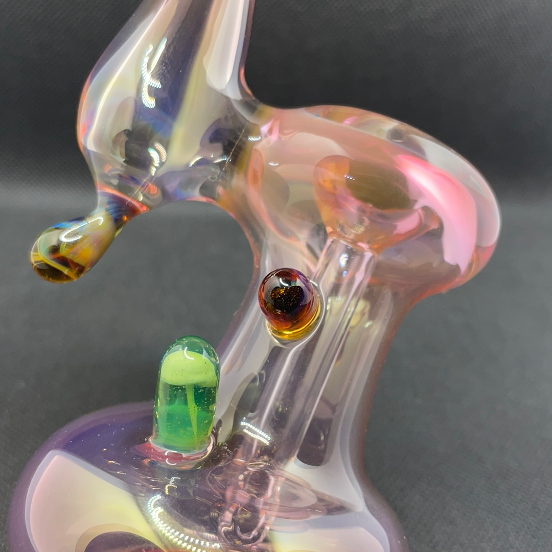 Mushroom Accent Bubbler by Slynxx Glass